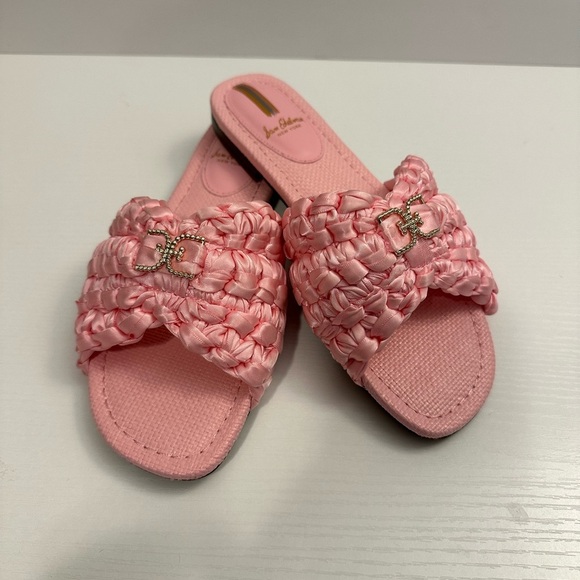 Sam Edelman Bridget Slide Sandal Pink Rose Ribbon Size 8.5 - Picture 9 of 11
